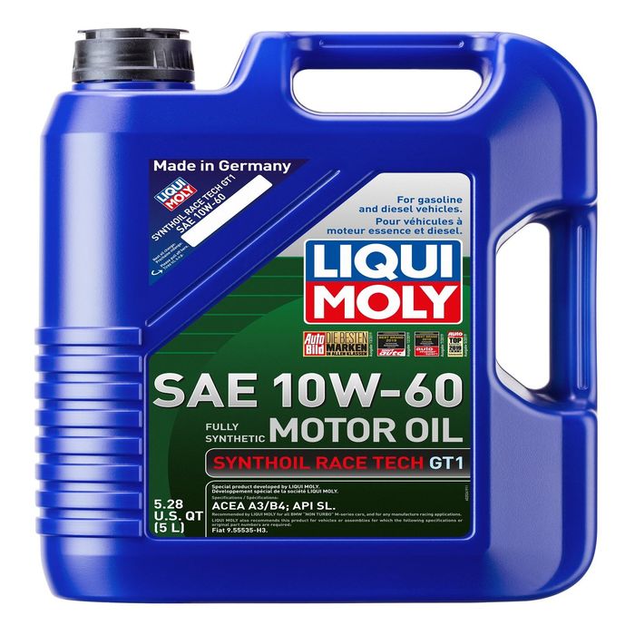 LIQUI MOLY Synthoil Race Tech GT1 Engine Oil 10W-60 5 Liter