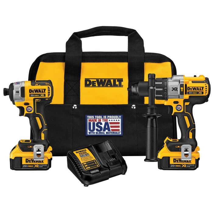 Dewalt 20 Volt MAX 4Ah Brushless XR Hammer Drill Impact Driver Kit