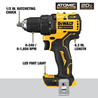 20-Volt Max Drill/Driver & Impact Driver Combo Kit, 1/2 In., (2