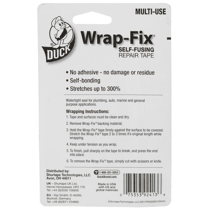 Ducktape Wrap-Fix Self-Fusing Repair Tape 25mmx3m (Pack of 6) 283037