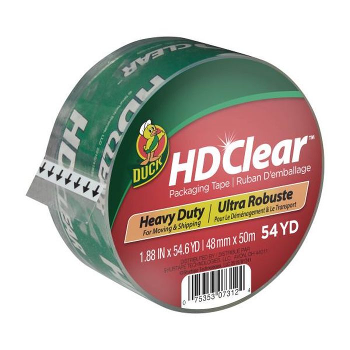 Duck 1.88in x 54.6yd HD Clear Heavy Duty Packaging Tape