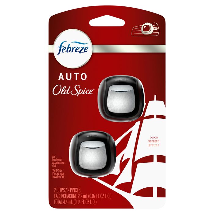 Febreze Old Spice Scent Air Freshener Vent Clip 2 Piece