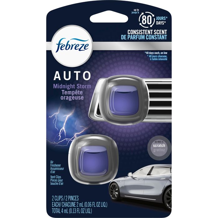 Febreze Car Vent Air Freshener, Midnight Storm, 0.06 oz