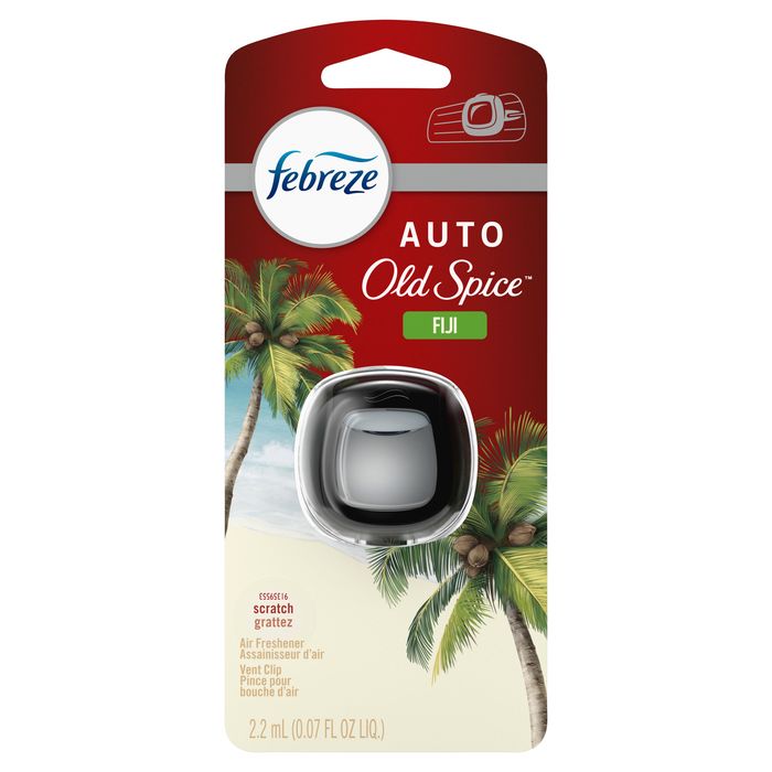 Febreze Old Spice Fiji Scent Odor Eliminating Air Freshener Vent Clip