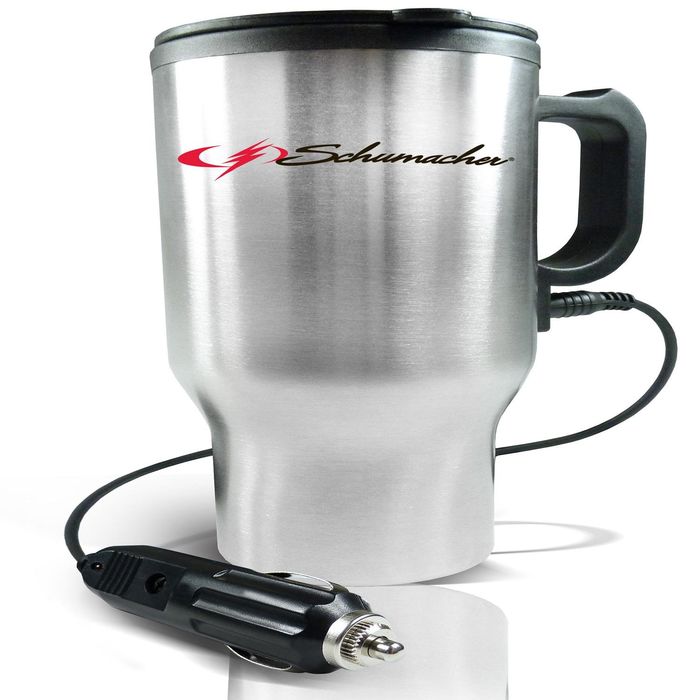 RoadPro 12 Volt Premium 15oz. Heated Stainless Steel Travel Mug