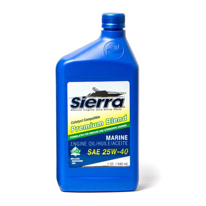 Sierra Marine Conventional Engine Oil 25W-40 1 Quart