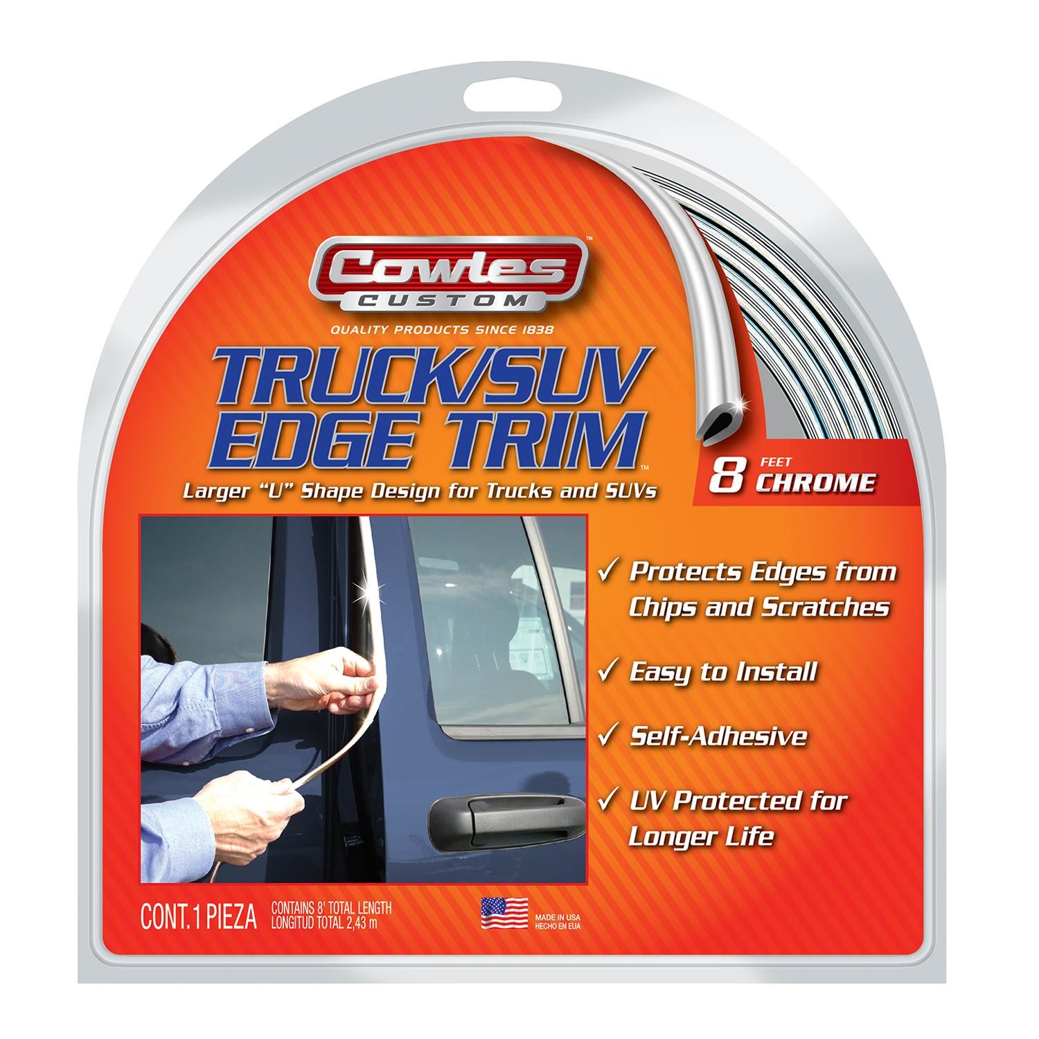 Cowles Products 8 ft. chrome custom truck/SUV edge trim