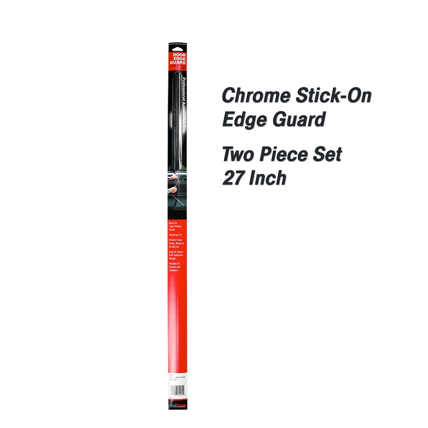 Cowles Chrome 27in StickOn Door Molding 2 Pack