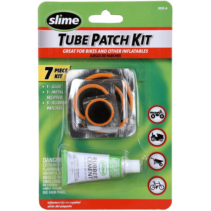 Slime Tube Patch Kit- Repair Punctures on ATVs, Bicycles, and More at