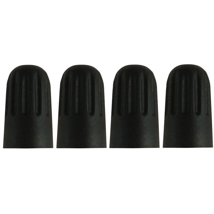 Slime 4 Pack Black Standard Tire Valve Caps