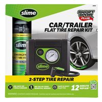Slime Super Duty Pro Power Tire Inflator - Dual Piston, Digital Gauge, 33ft Hose, Battery Connection