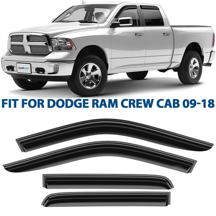 Clim Art Dark Smoke Side Window Deflector 409006