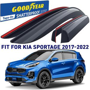 Déflecteurs Latéraux ClimAir Pour Kia Sportage V (NQ5) 2021 Et Plus - Gris Fumée, Verre Acrylique