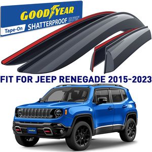 thumbnail image 2 of Smoke Tint Door Vent Visors For 2015-2023 Jeep Renegade - 4 Piece Set, Adhesive Mount 2 of 13