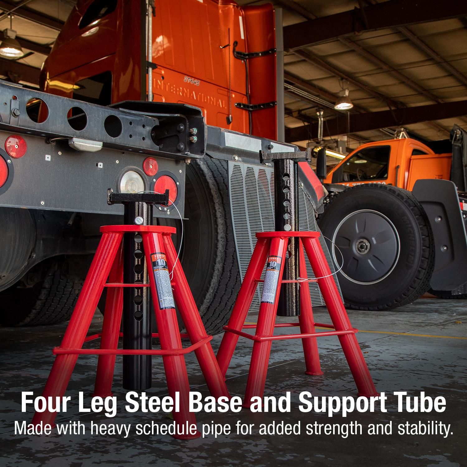 Sunex 10 Ton Medium Height Pin Type Jack Stand 1 Pair