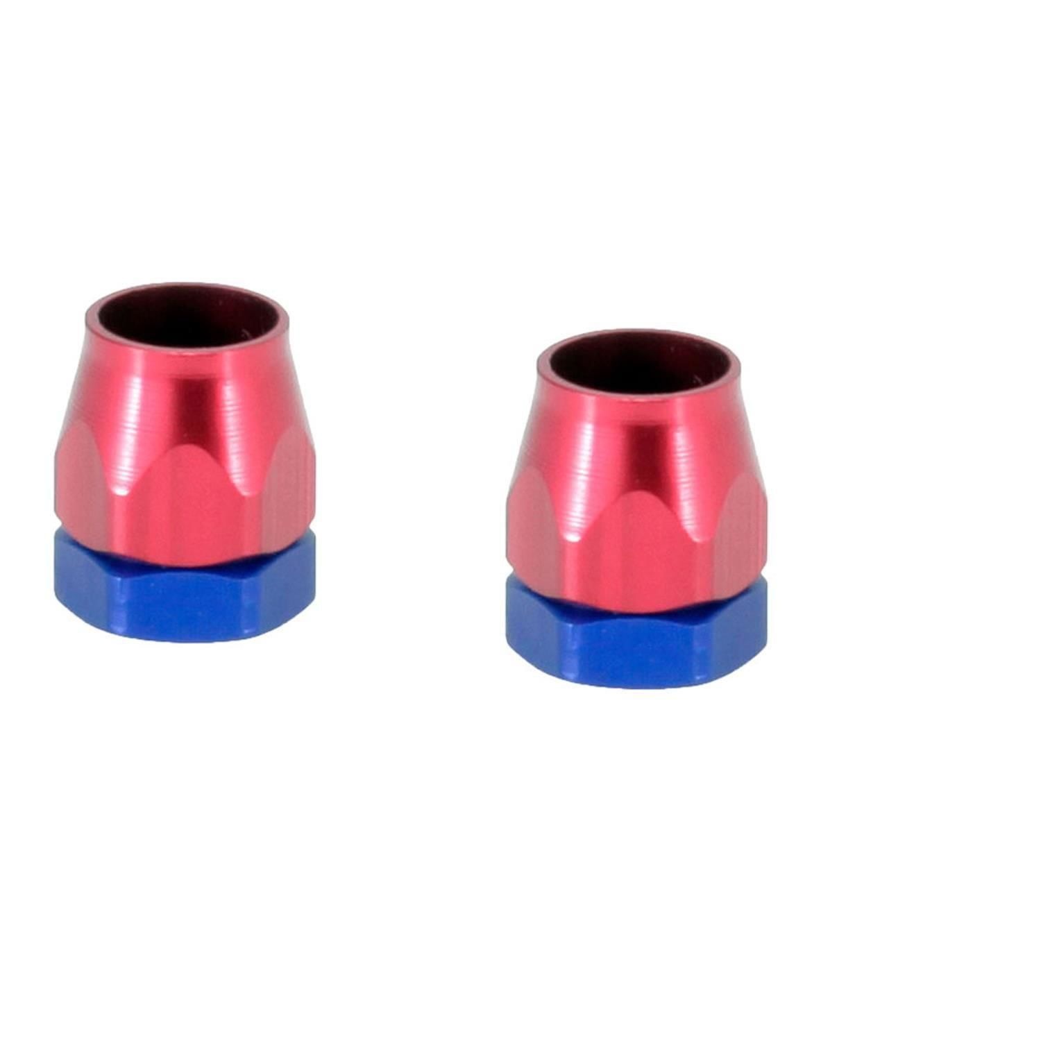 Spectre Red and Blue 7/32in Magna-Clamp Hose End Cover 2 Pack