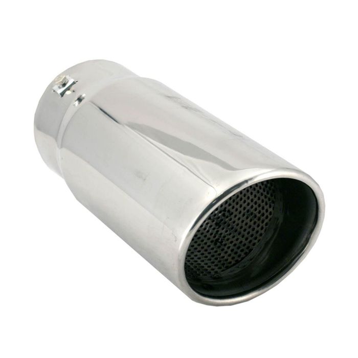 Muffler round slant stainless steel