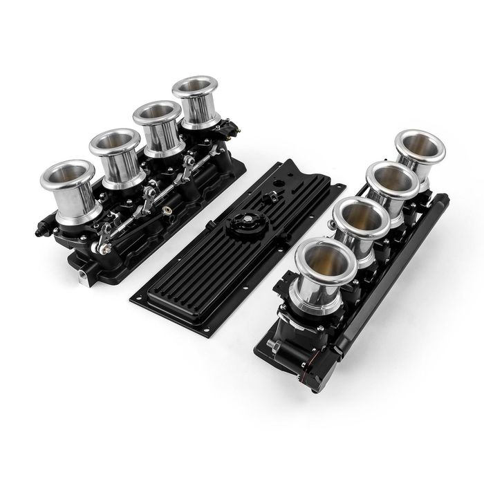 Speedmaster Chevy Gm Ls1 Downdraft Efi Stack Complete Black Intake Manifold System