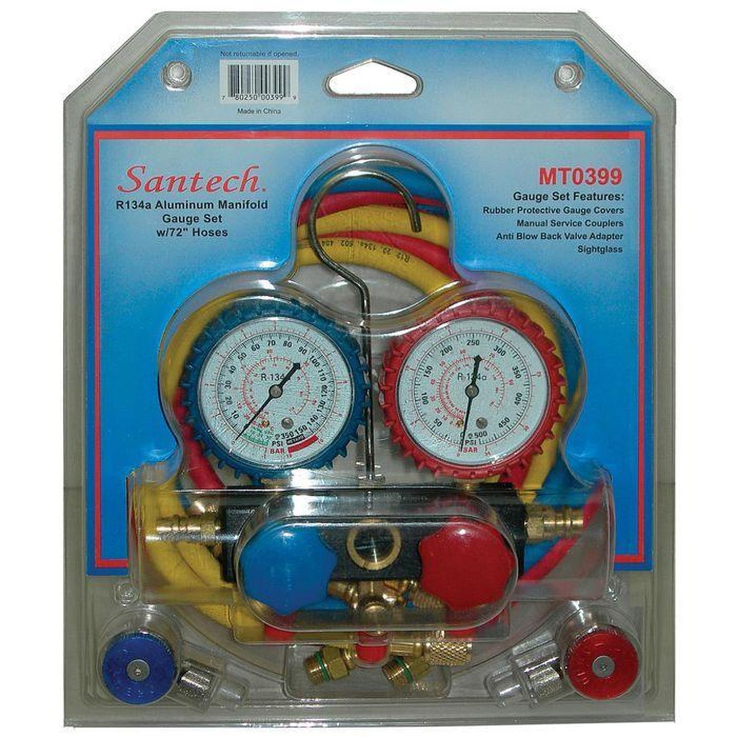 Santech Aluminum R134a Gauge Set