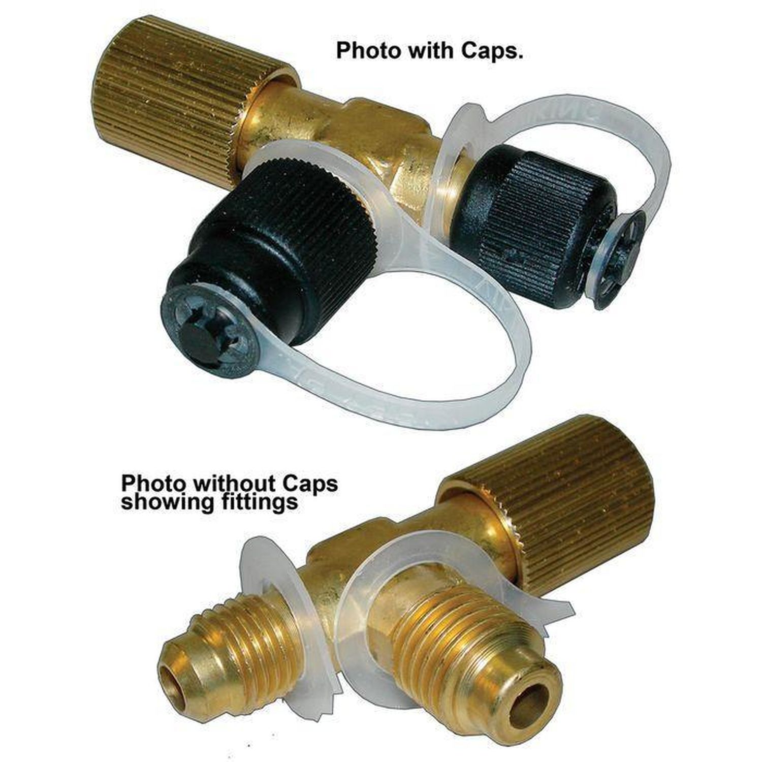 Santech 1/4in FFL X 1/2in Acme Male X 1/4in MFL Vacuum Pump Tee Adapter