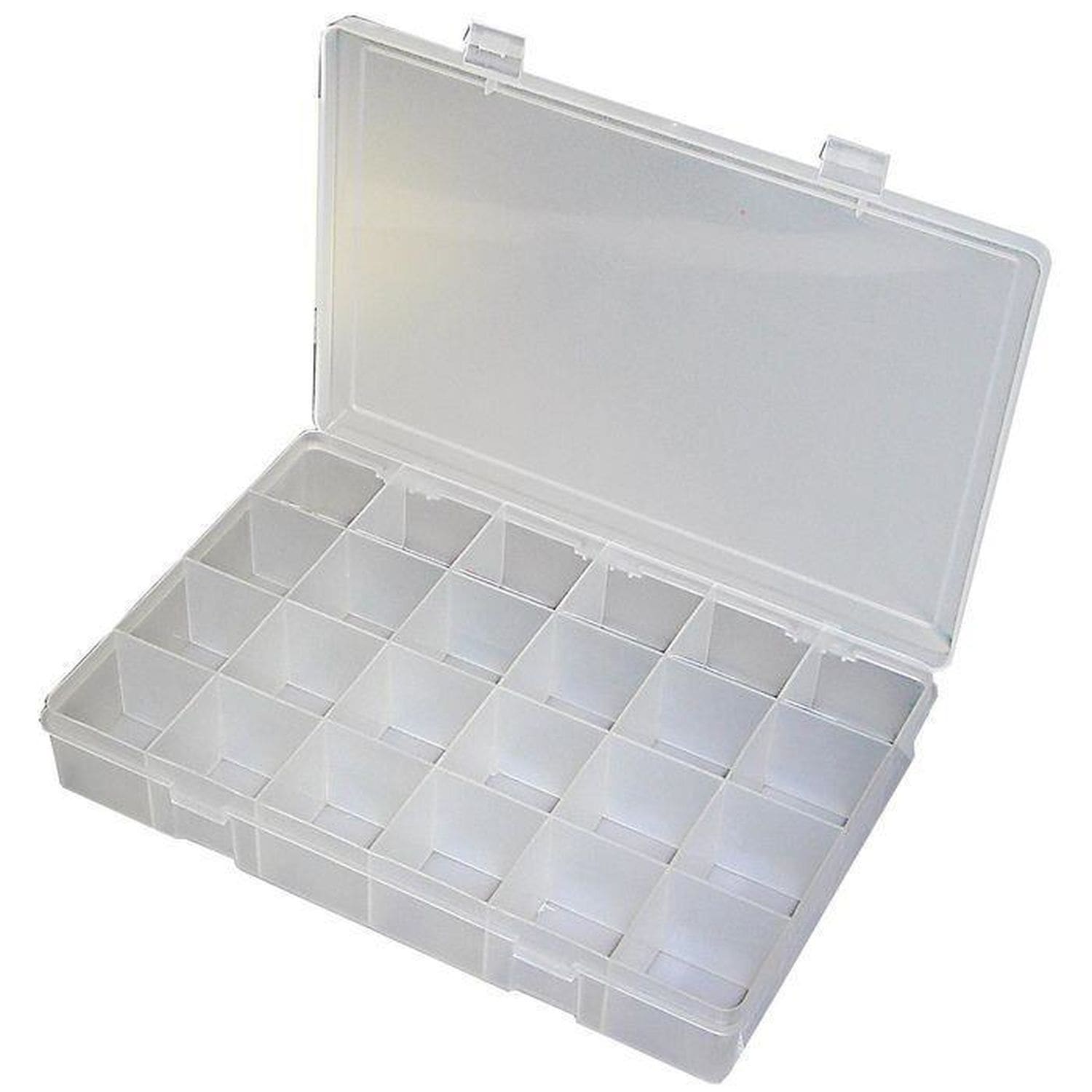 Santech 24 compartment white plastic box