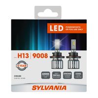 SYLVANIA 9003 | Bombillas LED H4 para faros delanteros para uso todoterreno  o luces antiniebla, paquete de 2