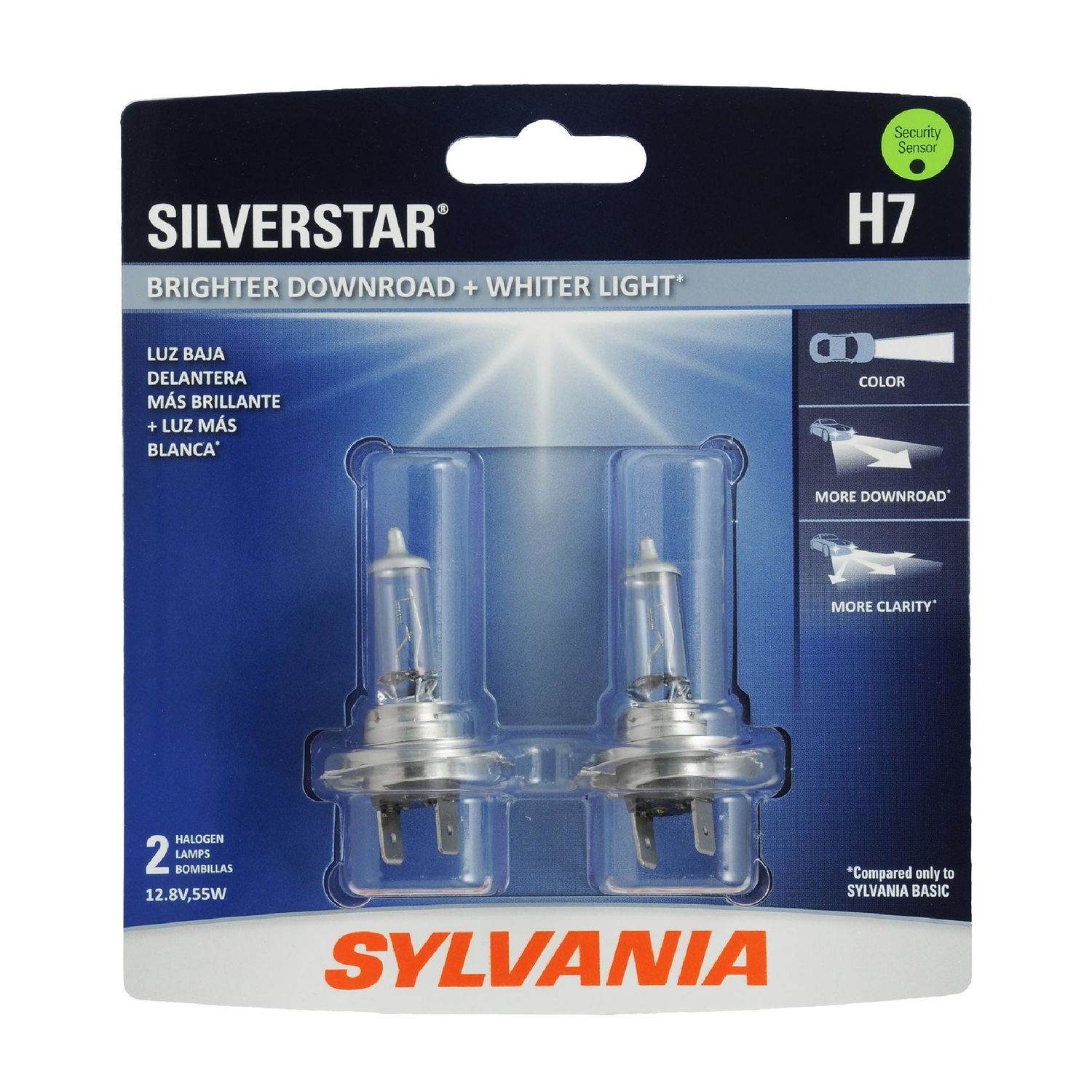 Sylvania H7 SilverStar High Performance Halogen Headlight Bulb Pack