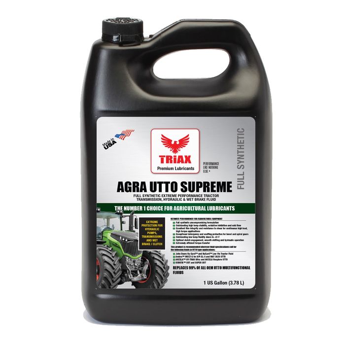 Triax Lubricants AGRA UTTO Supreme Full Synthetic Tractor Hydraulic
