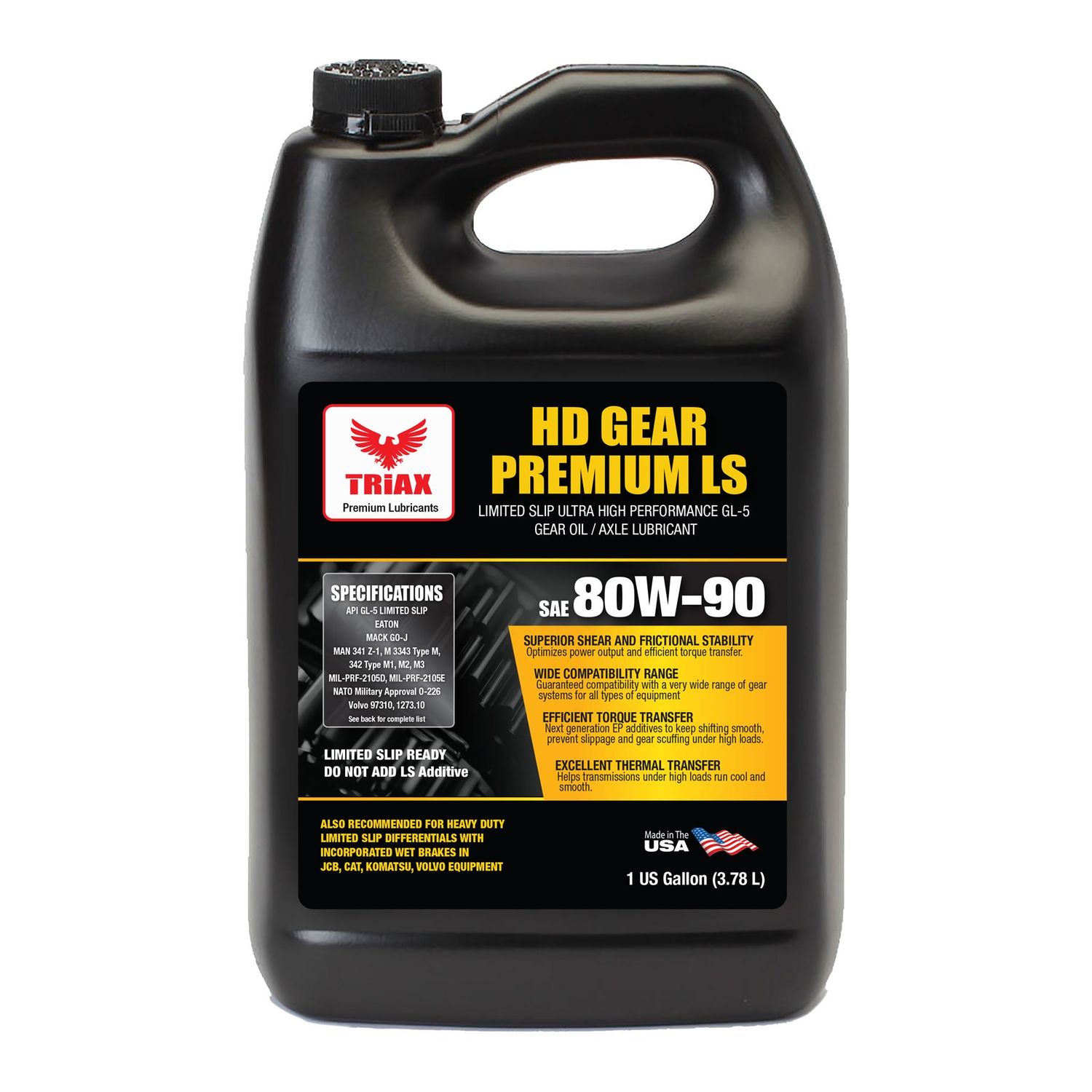 Triax Lubricants HD Gear Premium 80W90 Gl5 Gear Oil 5Gal