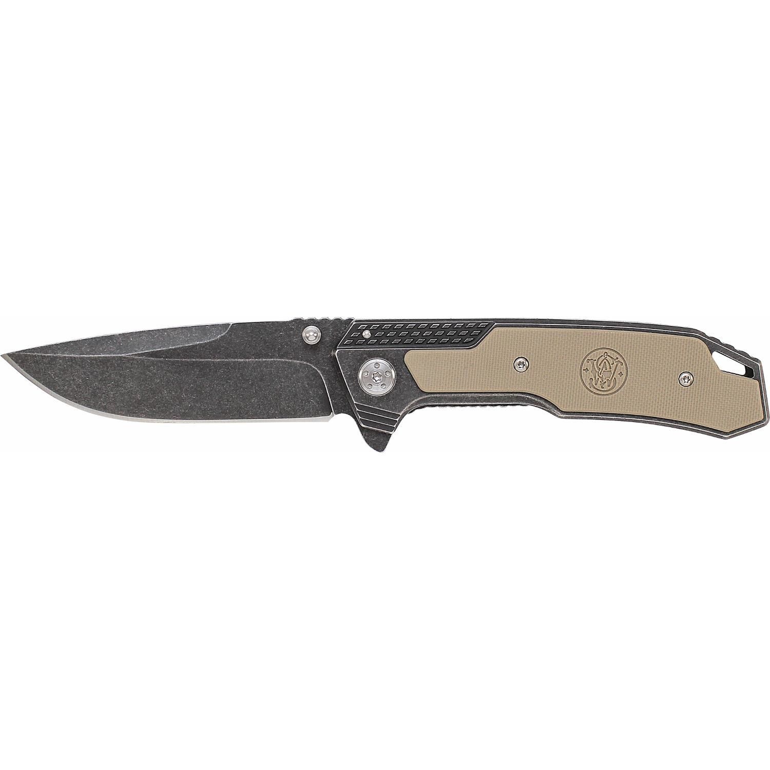 Smith & Wesson Dessert Tan Handle Folding Knife