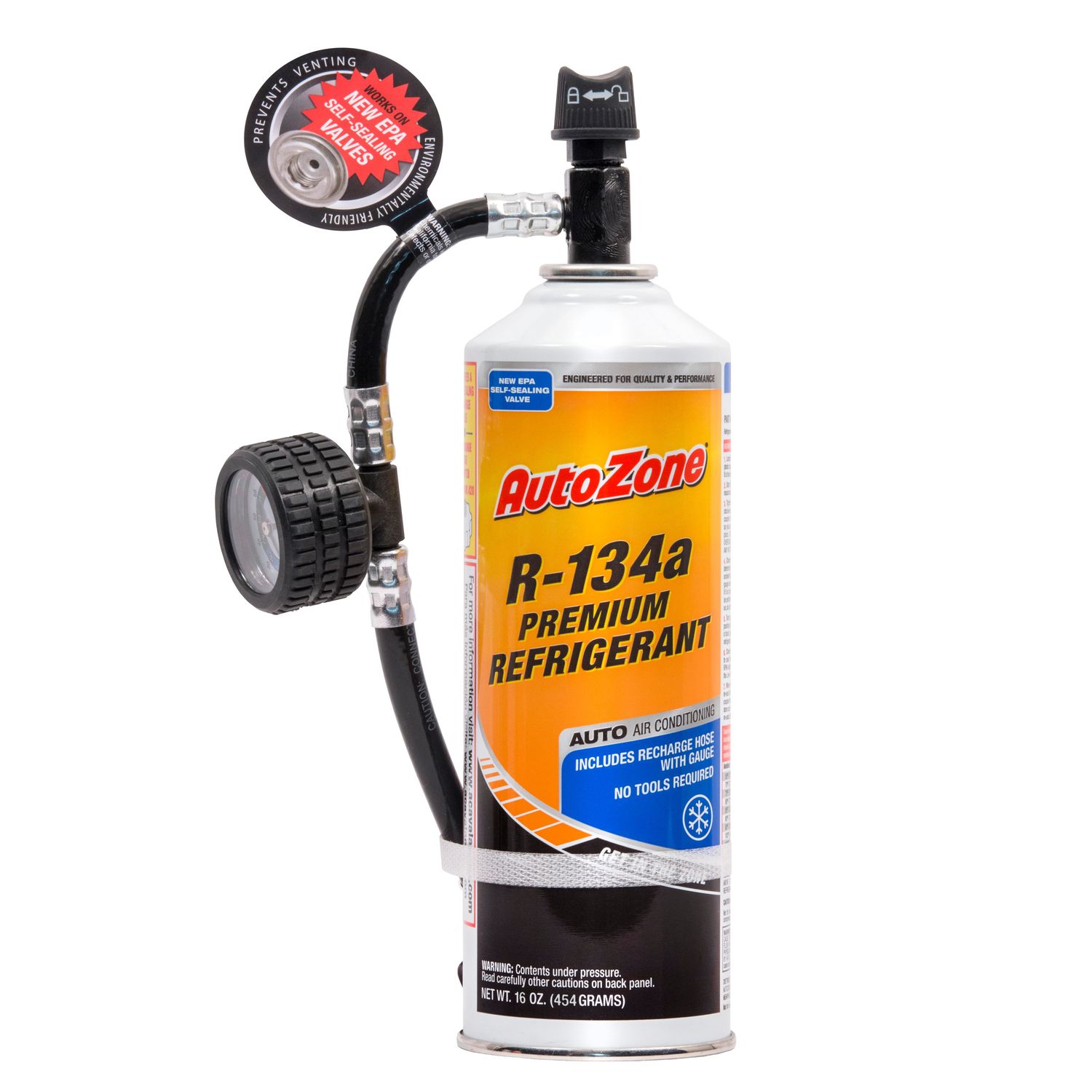 AutoZone R134a Refrigerant/Cold Air Boost/Charging Hose/Gauge 18 oz