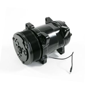 Top Street Performance Black Sanden 508 Style A/C Compressor with Black Serpentine Clutch for Chevrolet Impala