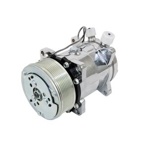 Top Street Performance Chrome Sanden 508 Style A/C Compressor with Silver Serpentine Clutch for Hino FE16