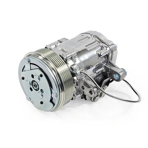 Top Street Performance Chrome Sanden SD-7 Style A/C Compressor with Silver Serpentine Clutch for Hino FE16