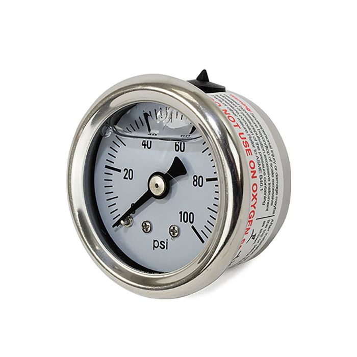 Top Street Performance 0-100 PSI Liquid Filled Fuel Pressure Gauge