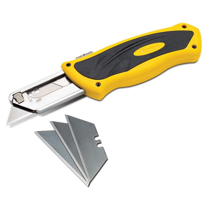 Boardwalk Retractable Straight Edge Snap Blade Utility Knife Yellow -  Office Depot