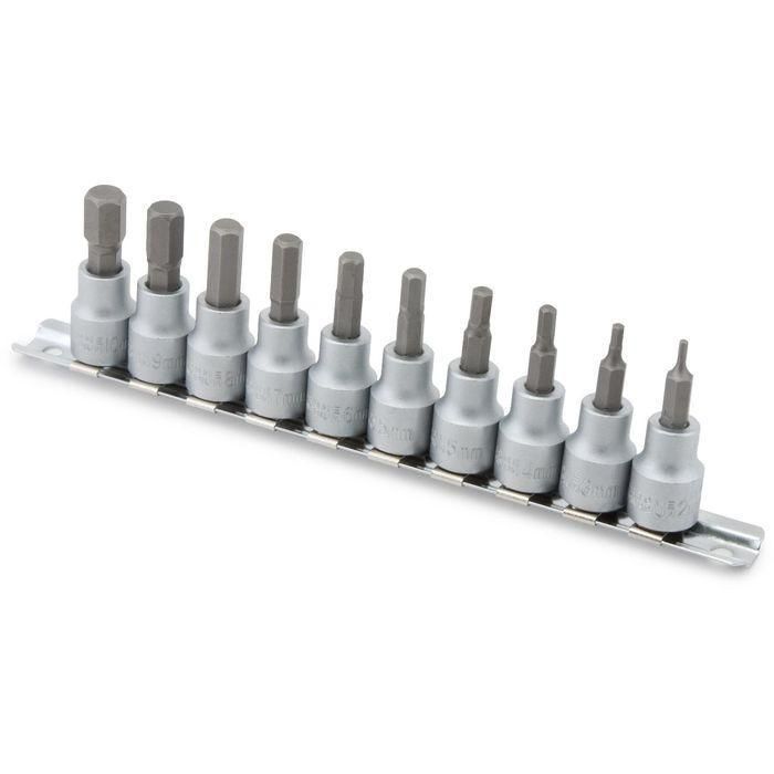 Titan 3/8in Drive Metric Hex Bit Socket Set 10 Piece