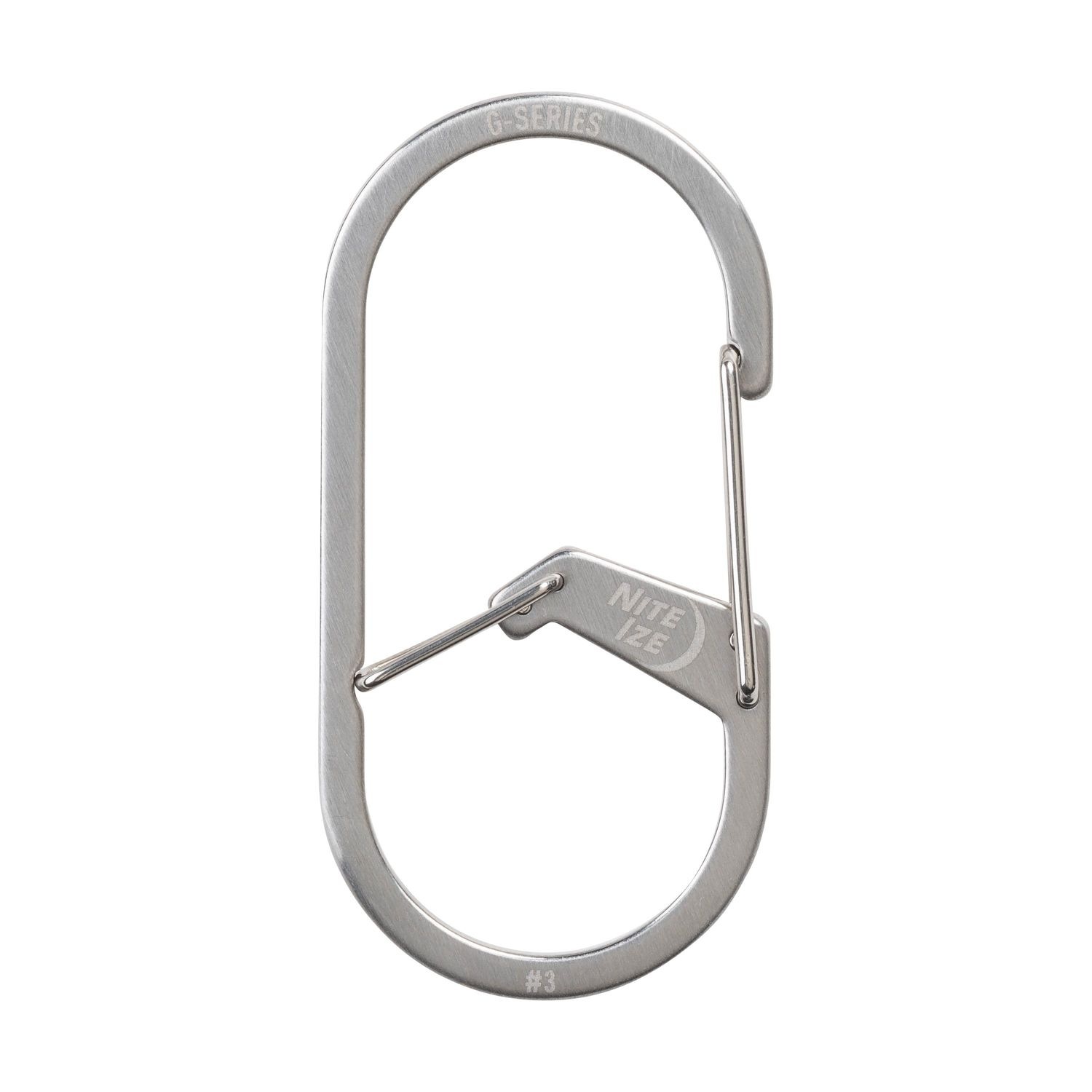 Nite Ize Stainless Steel No.3 G-Series Dual Chamber Carabiner Key Chain
