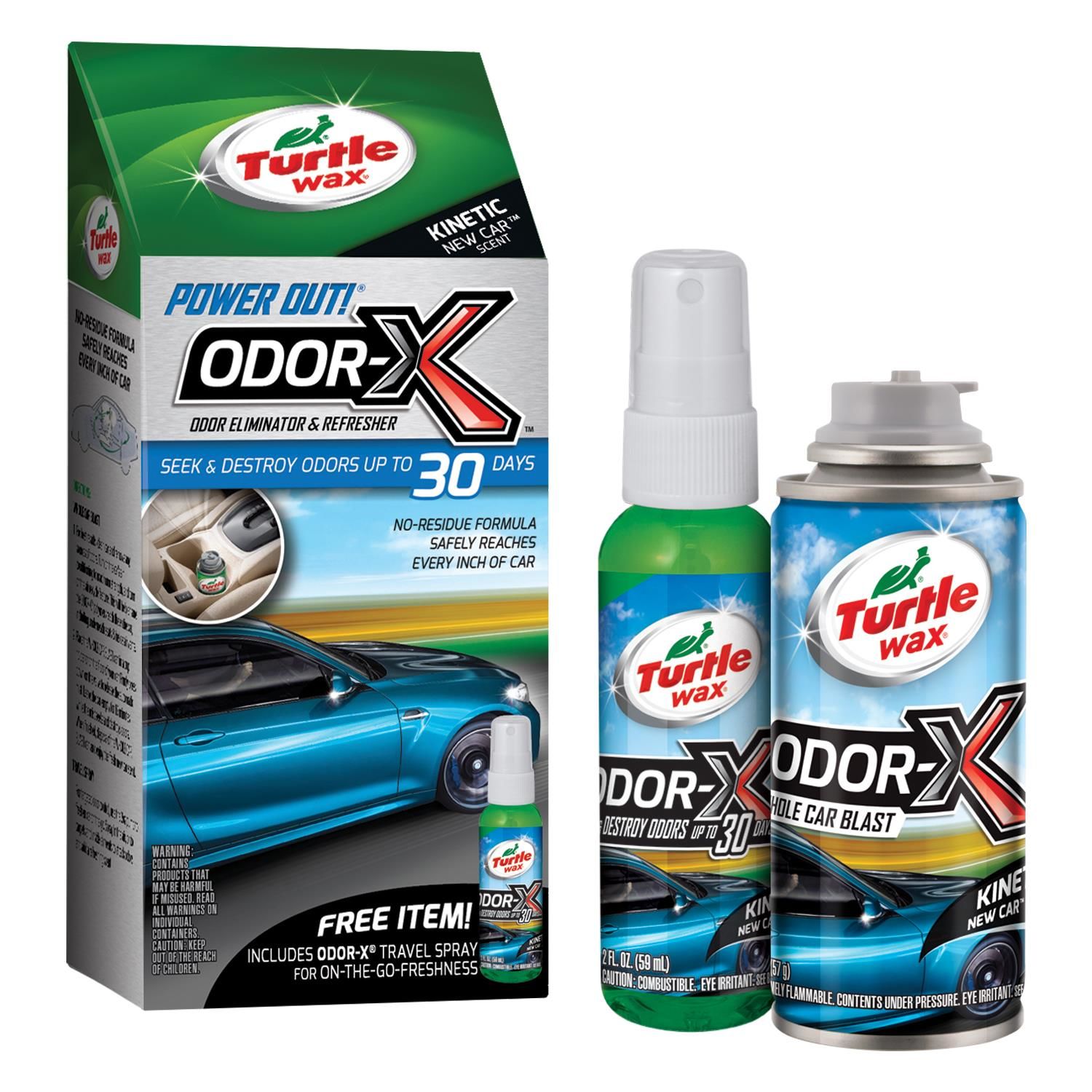 Turtle Wax Power Out! OdorX Whole Car Blast and Refresher Spray 2 Piece