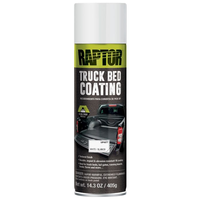 U-POL RAPTOR 4877 1K White Bedliner Aerosol, 14.3 oz