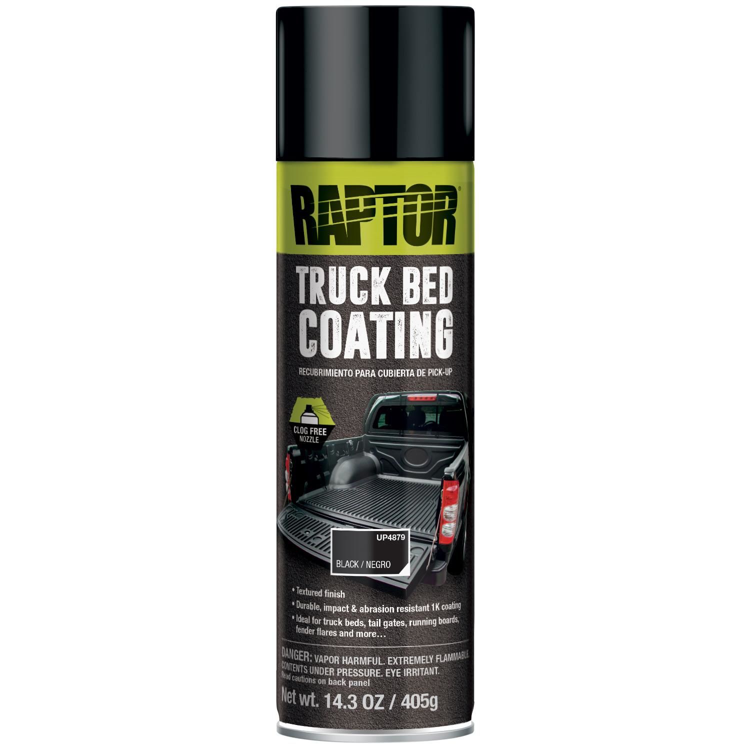 RAPTOR Black Truck Bed Coating Spray 14.3 Oz.