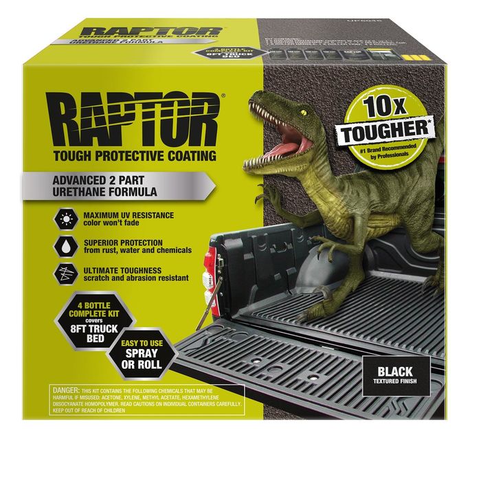 Black Spray On Raptor Bed Liner Kit with Spray Gun: U-POL 820