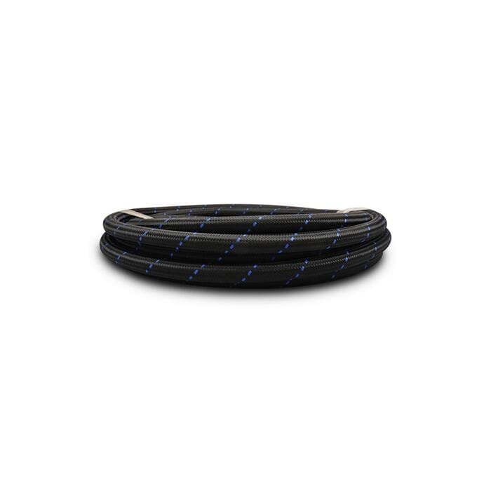 Vibrant -6 AN Black Nylon Braided Flex Hose (50 foot roll)