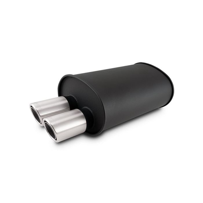 Streetpower Flat Black Oval Muffler 2.5 Streetpower Flat Black Oval Muffler 2.5