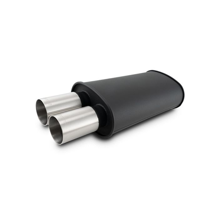 Streetpower Flat Black Oval Muffler 2.5 Streetpower Flat Black Oval Muffler 2.5