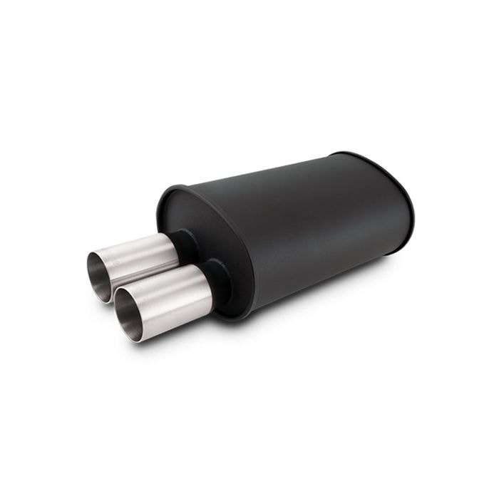 Streetpower Flat Black Oval Muffler 2.5 Streetpower Flat Black Oval Muffler 2.5