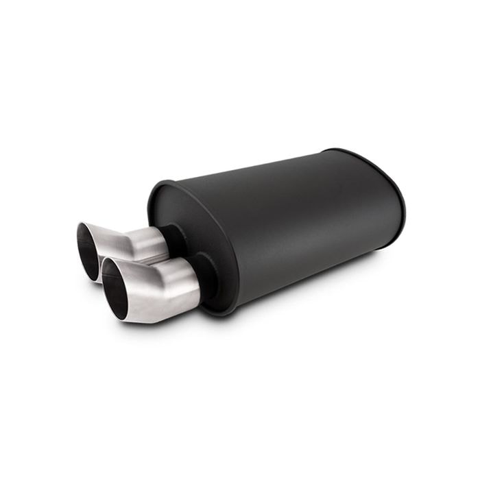 Streetpower Flat Black Oval Muffler 3 Streetpower Flat Black Oval Muffler 3