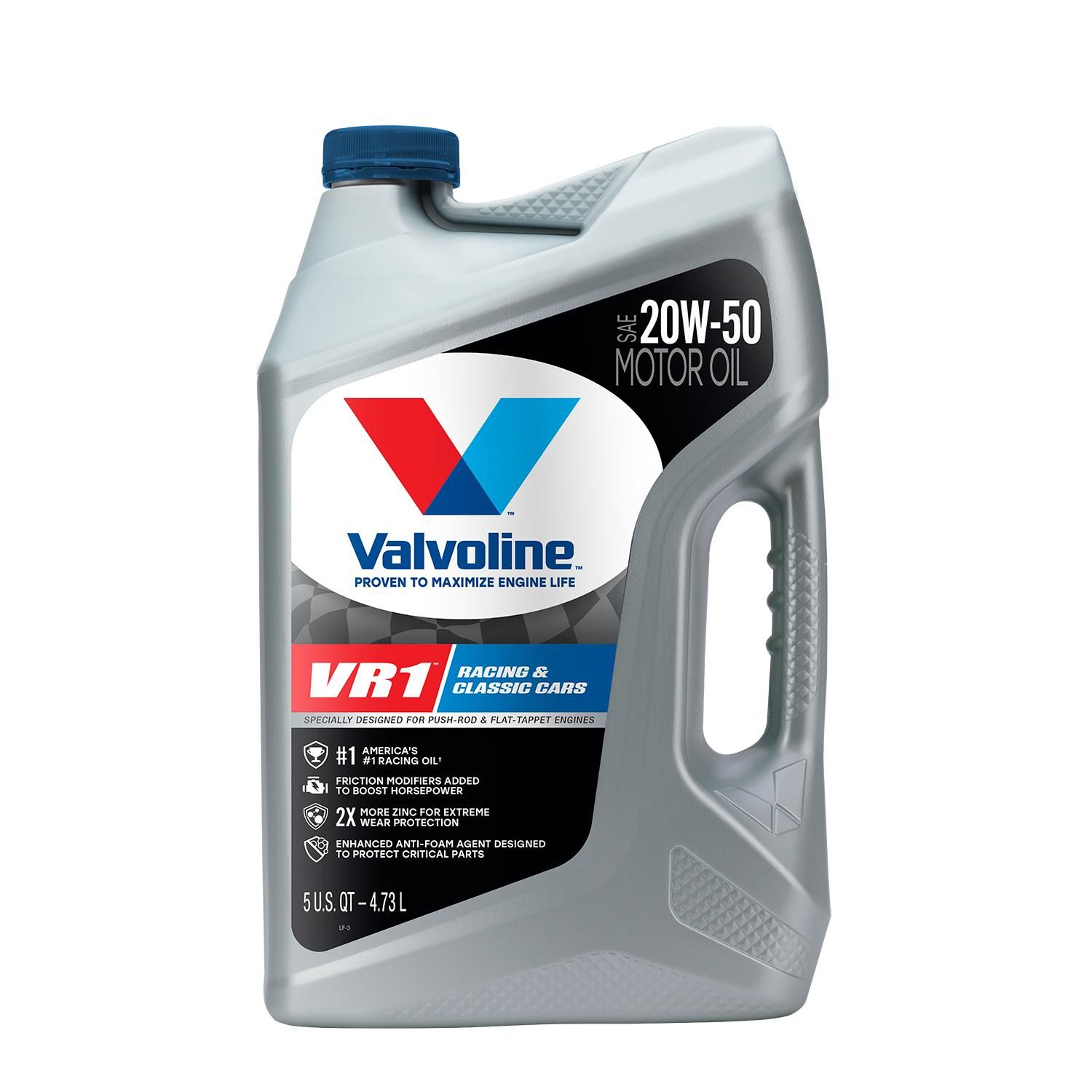 Valvoline VR1 Conventional Racing Engine Oil Zinc 20W50 5 Quart