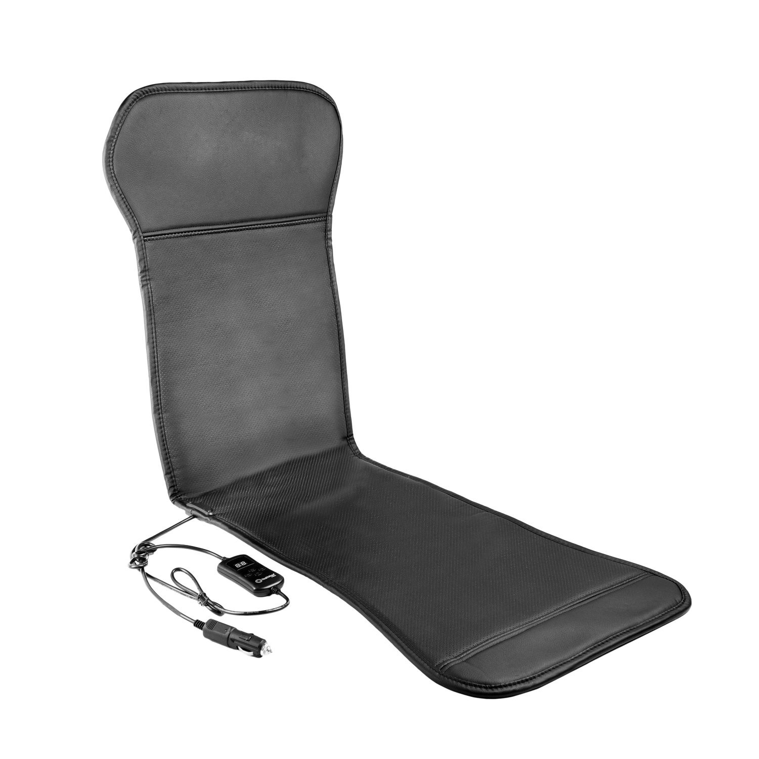 Wagan Velour Heated Seat Cushion - Black