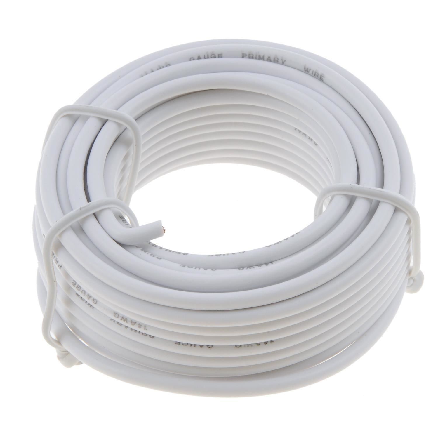 SureBilt White 20ft 14 Gauge Primary Wire